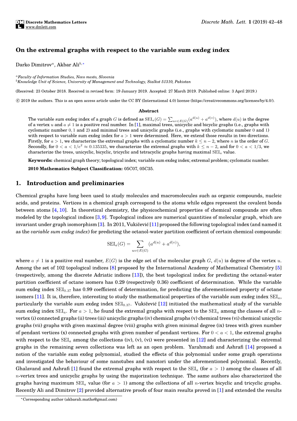 On the Extremal Graphs with Respect to the Variable Sum Exdeg Index