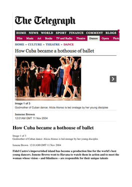 How Cuba Became a Hothouse of Ballet 04