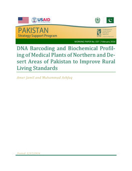 DNA Barcoding and Biochemical Profiling of Medical Plants