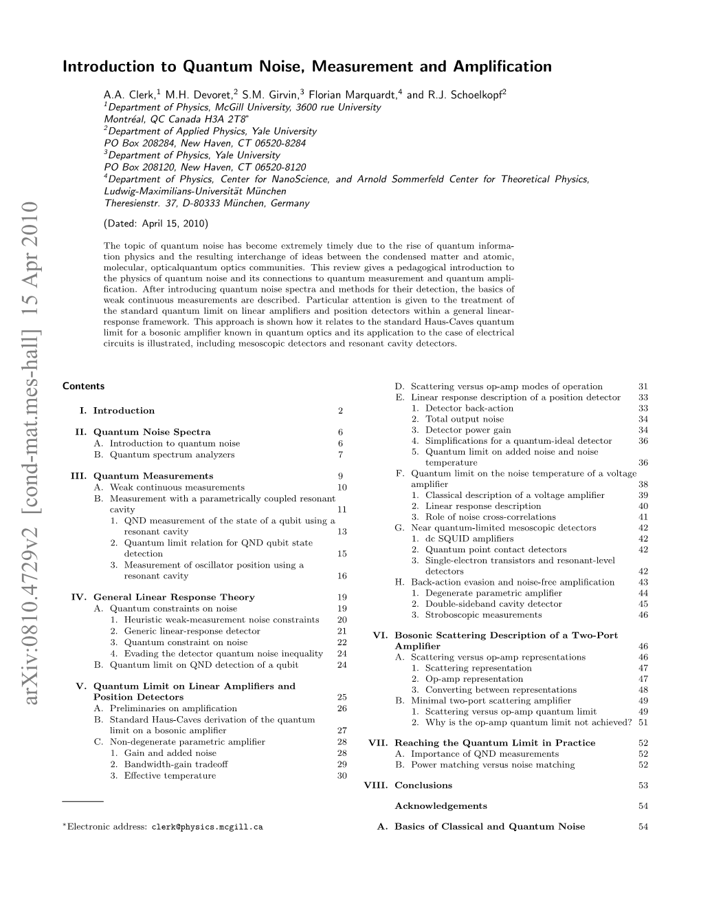 Arxiv:0810.4729V2 [Cond-Mat.Mes-Hall] 15 Apr 2010 A