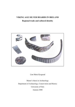 VIKING AGE SILVER HOARDS in IRELAND Regional Trade and Cultural Identity
