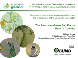 The European Green Belt Factor Dare to Connect