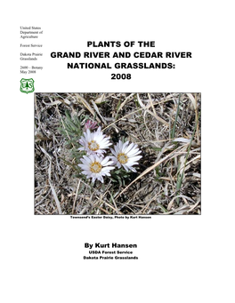 Plants of the Grand River and Cedar River National Grasslands: 2008