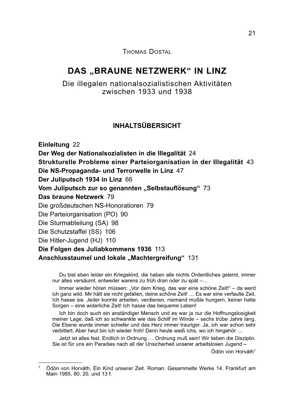 Das „Braune Netzwerk“ in Linz. Die Illegalen Nationalsozialistischen