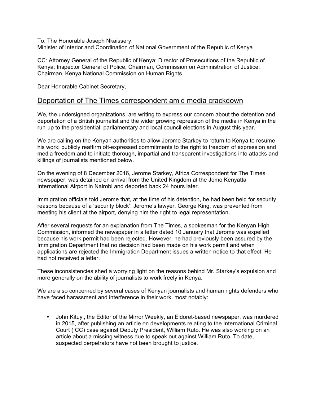 Jerome Starkey Kenya Media Freedom Statement Final