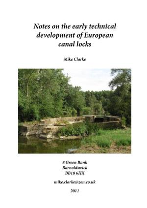 Development of the Canal Lock