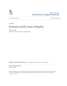 Feminism and the Limits of Equality Patricia A
