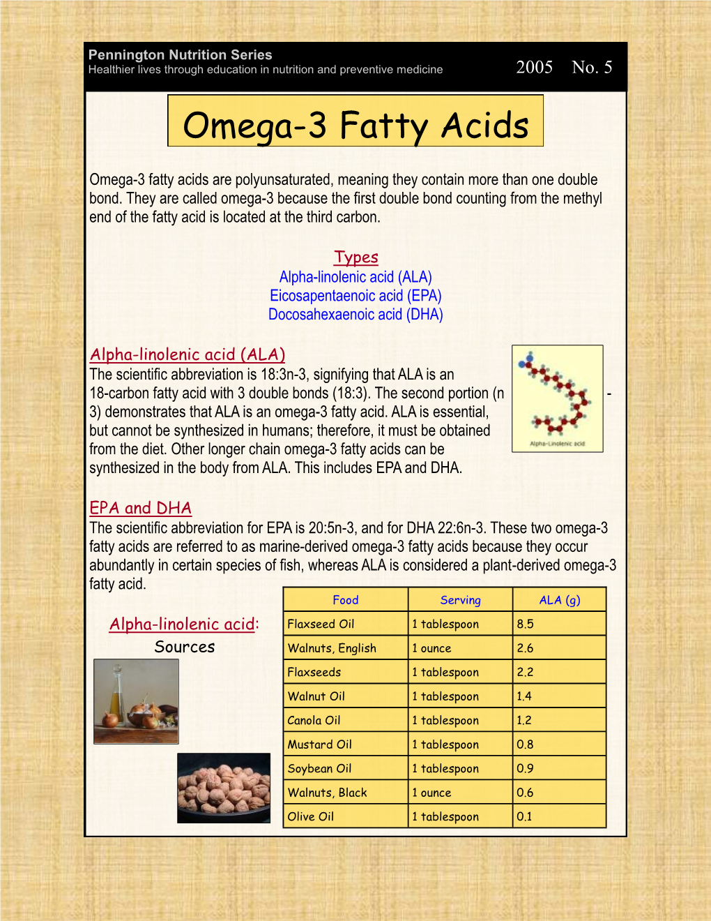 Omega-3 Fatty Acids