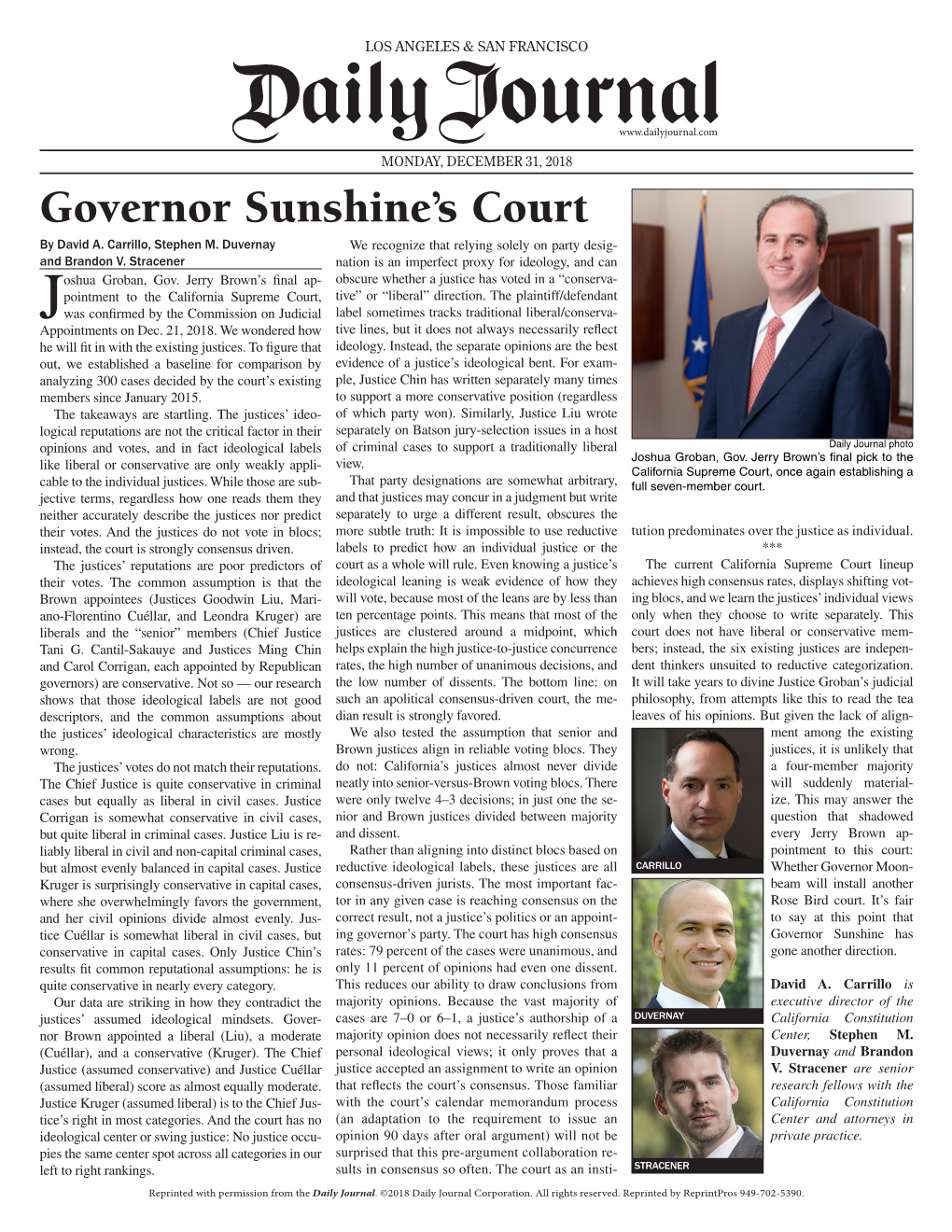 Governor Sunshine's Court