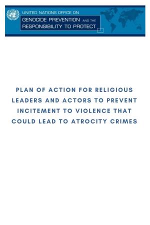 Plan of Action for Religious Leaders and Actors to Prevent Incitement to Violence That Could Lead to Atrocity Crimes