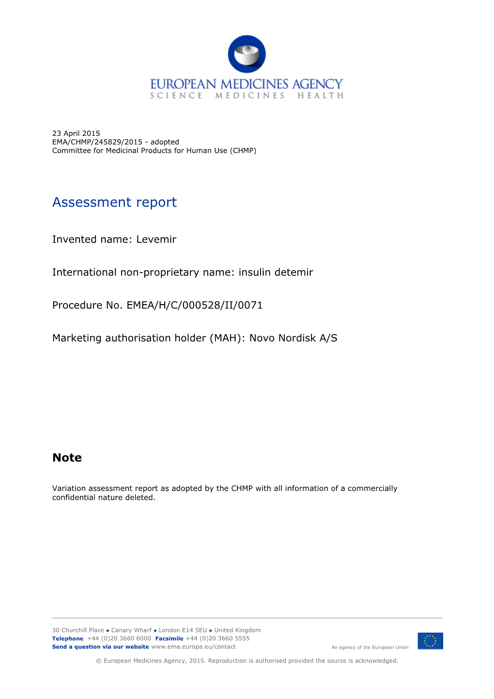 Assessment Report