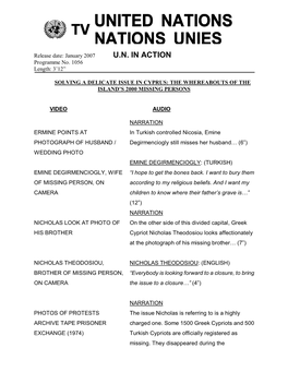 U.N. in ACTION Programme No
