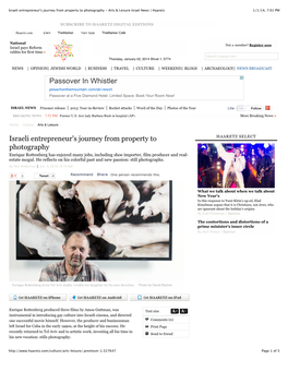 Israeli Entrepreneur's Journey from Property to Photography | Haaretz