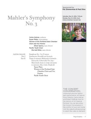 Mahler's Symphony No. 3