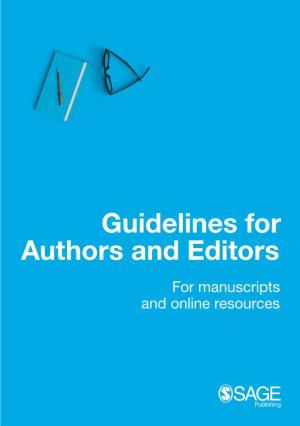 Guidelines for Authors and Editors