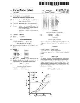 (12) United States Patent (10) Patent No.: US 8,377,473 B2 Liu Et Al