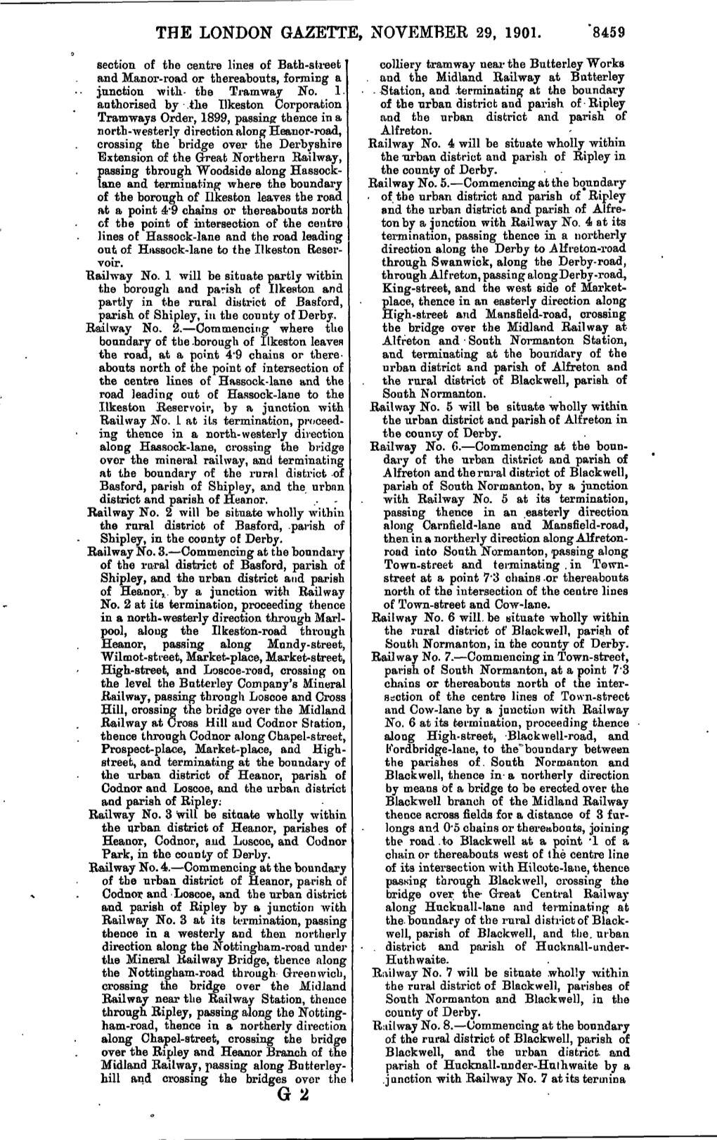 The London Gazette, November 29, 1901. 8459