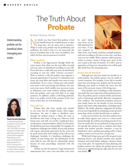 The Truth About Probate