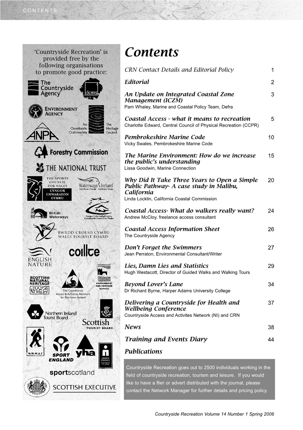 CRN Journal VOL 14-1 Spring 2006