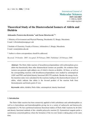 Theoretical Study of the Diastereofacial Isomers of Aldrin and Dieldrin