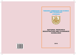 National Research Registration Guideline