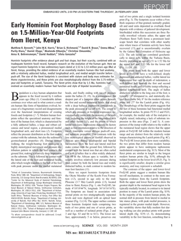 Early Hominin Foot Morphology Based on 1.5-Million-Year-Old