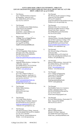 College List (2F & 12 B) 09/04/2012 1 19