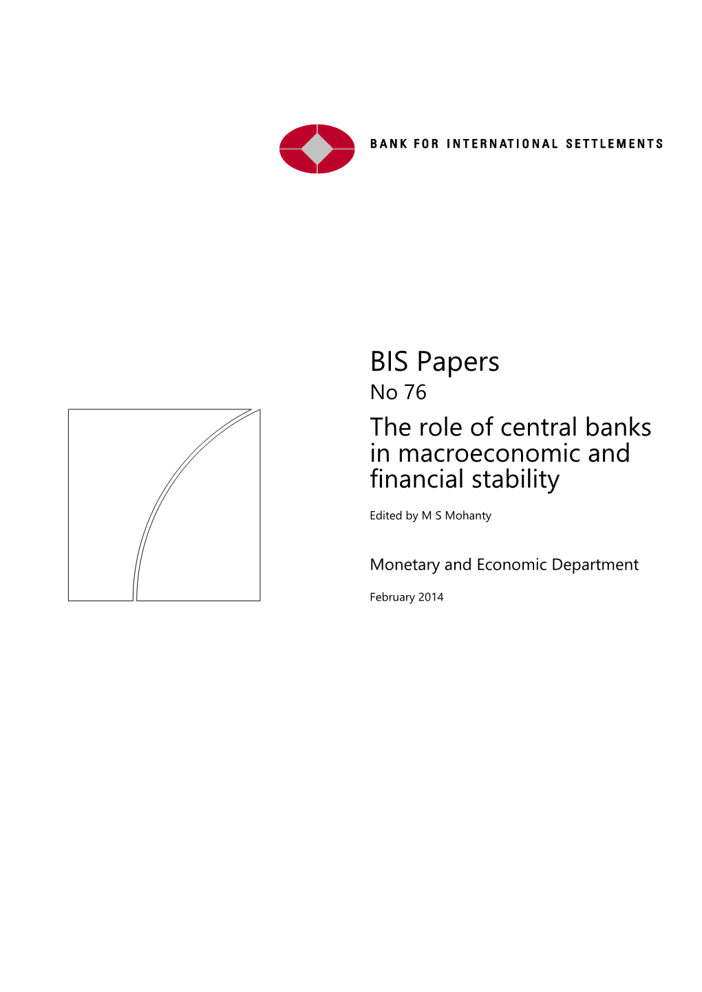 The Role of Central Banks in Macroeconomic and Financial Stability