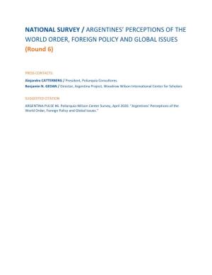Argentines' Perceptions of the World Order, Foreign Policy and Global Issues Engdownload