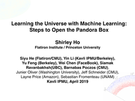 Learning the Universe with Machine Learning: Steps to Open the Pandora Box