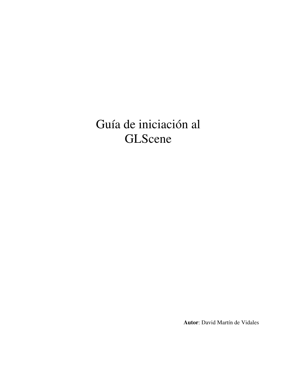 Guía De Iniciación Al Glscene