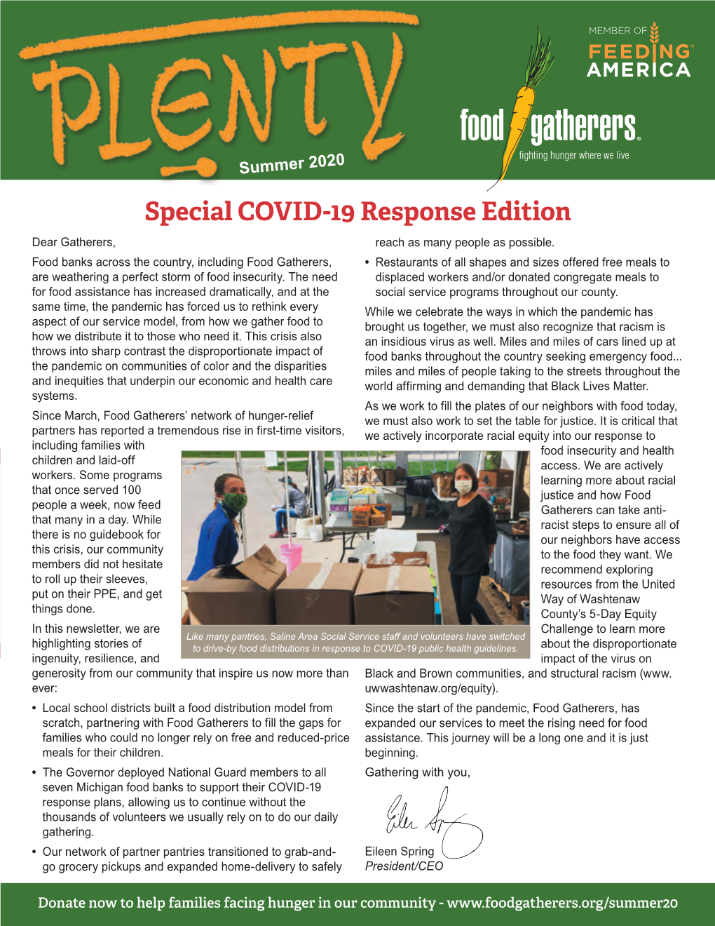 Special COVID-19 Response Edition Throughout Washtenaw County from June 29Th to August 28Th