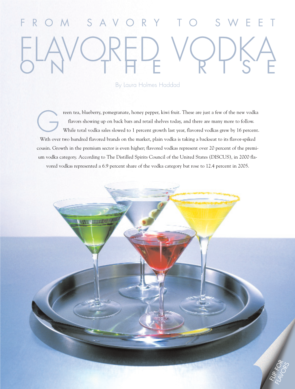 Flavored Vodkas Grew by 16 Percent