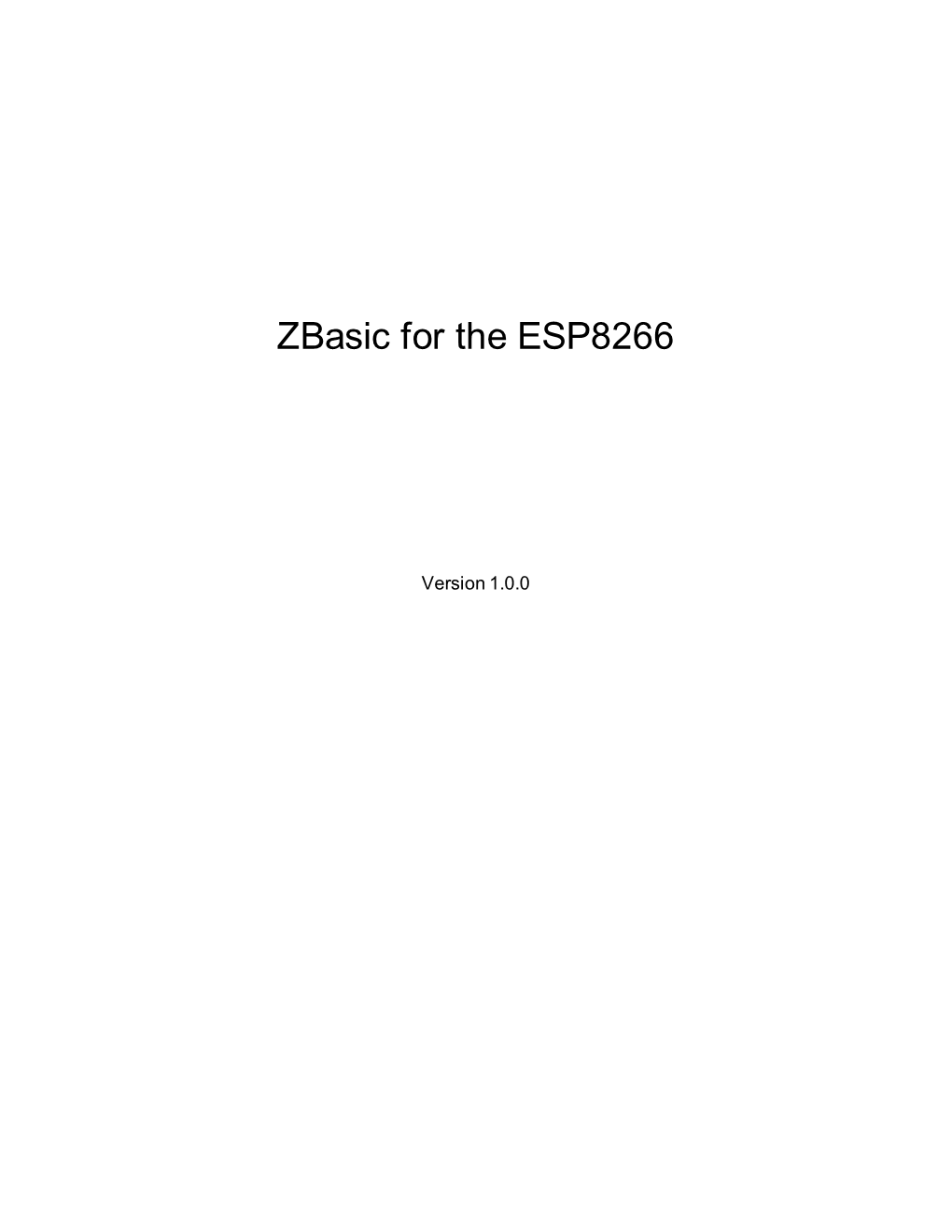 Zbasic for the ESP8266