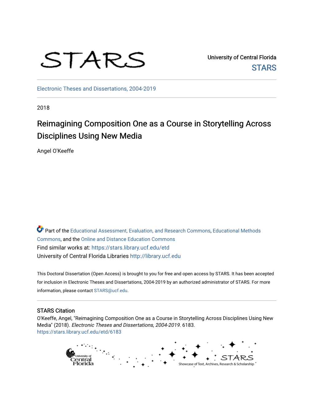 Reimagining Composition One As a Course in Storytelling Across Disciplines Using New Media