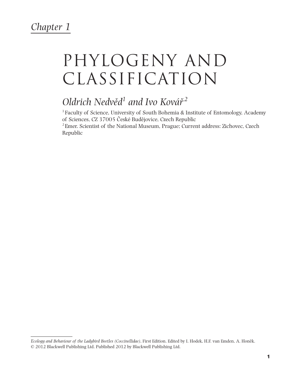 Phylogeny and Classification