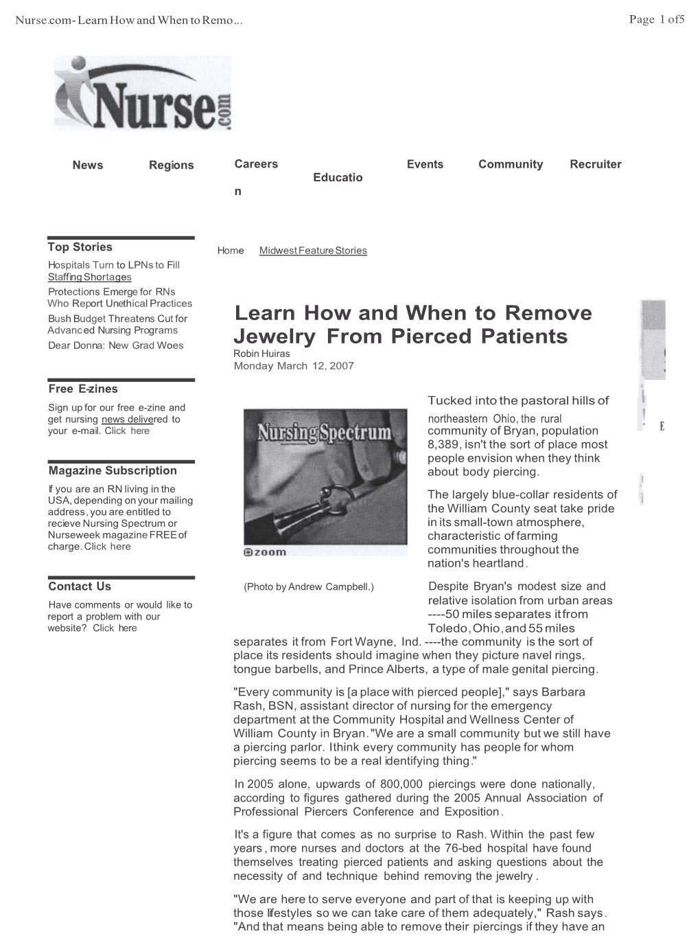 Learn How and When to Remove Jewelry from Pierced Patients