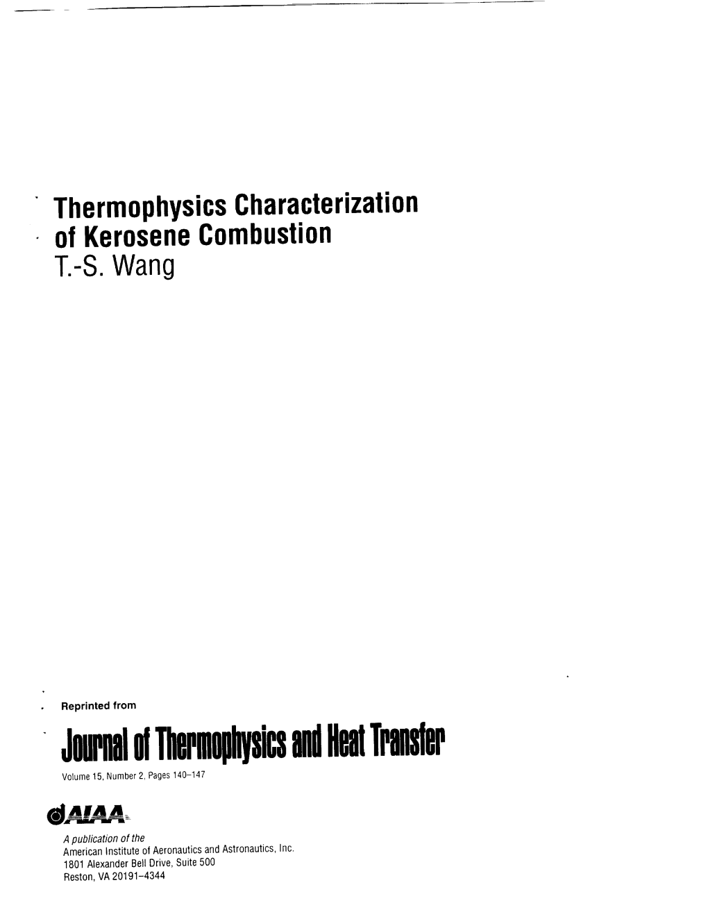 Journalofthermophysics Andheattransfer