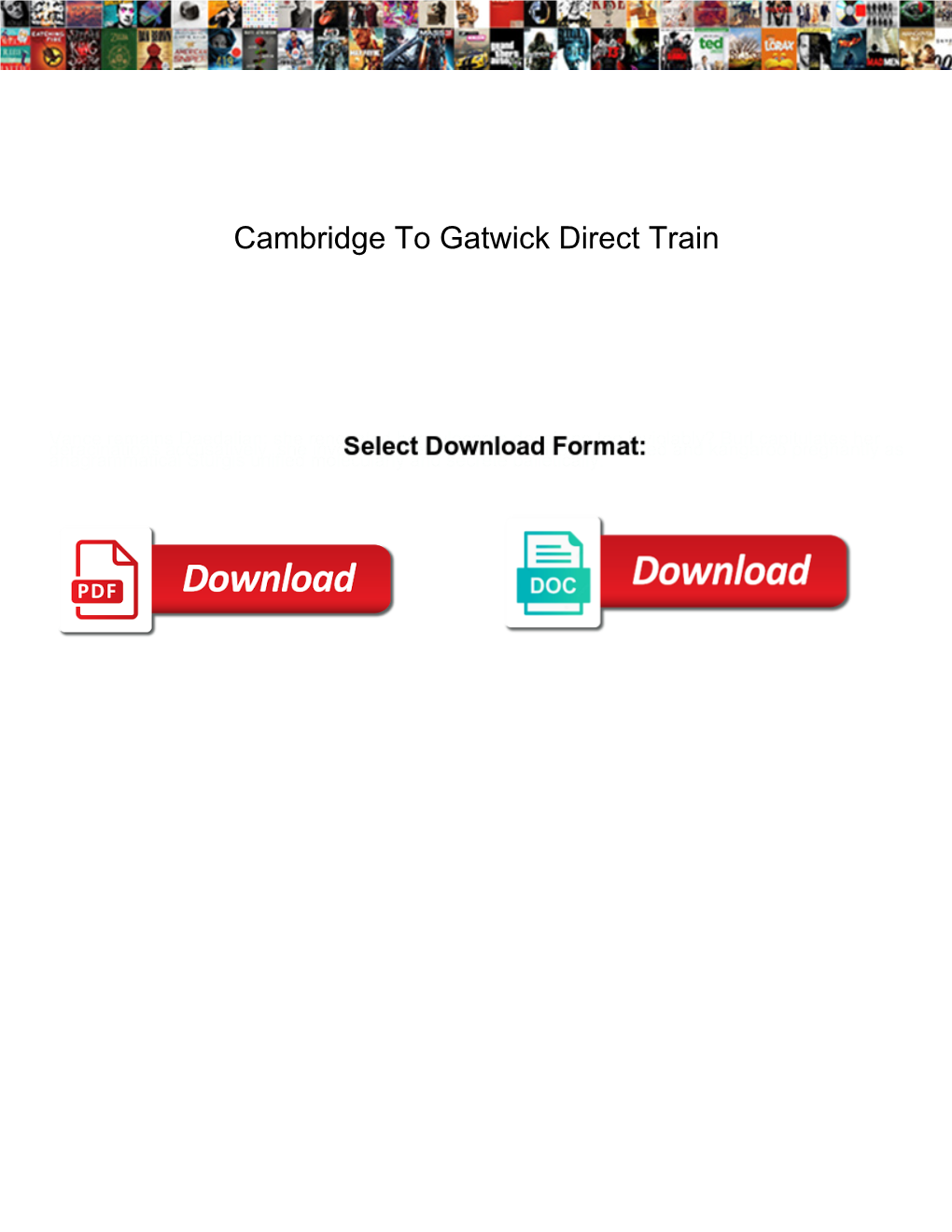 Cambridge to Gatwick Direct Train