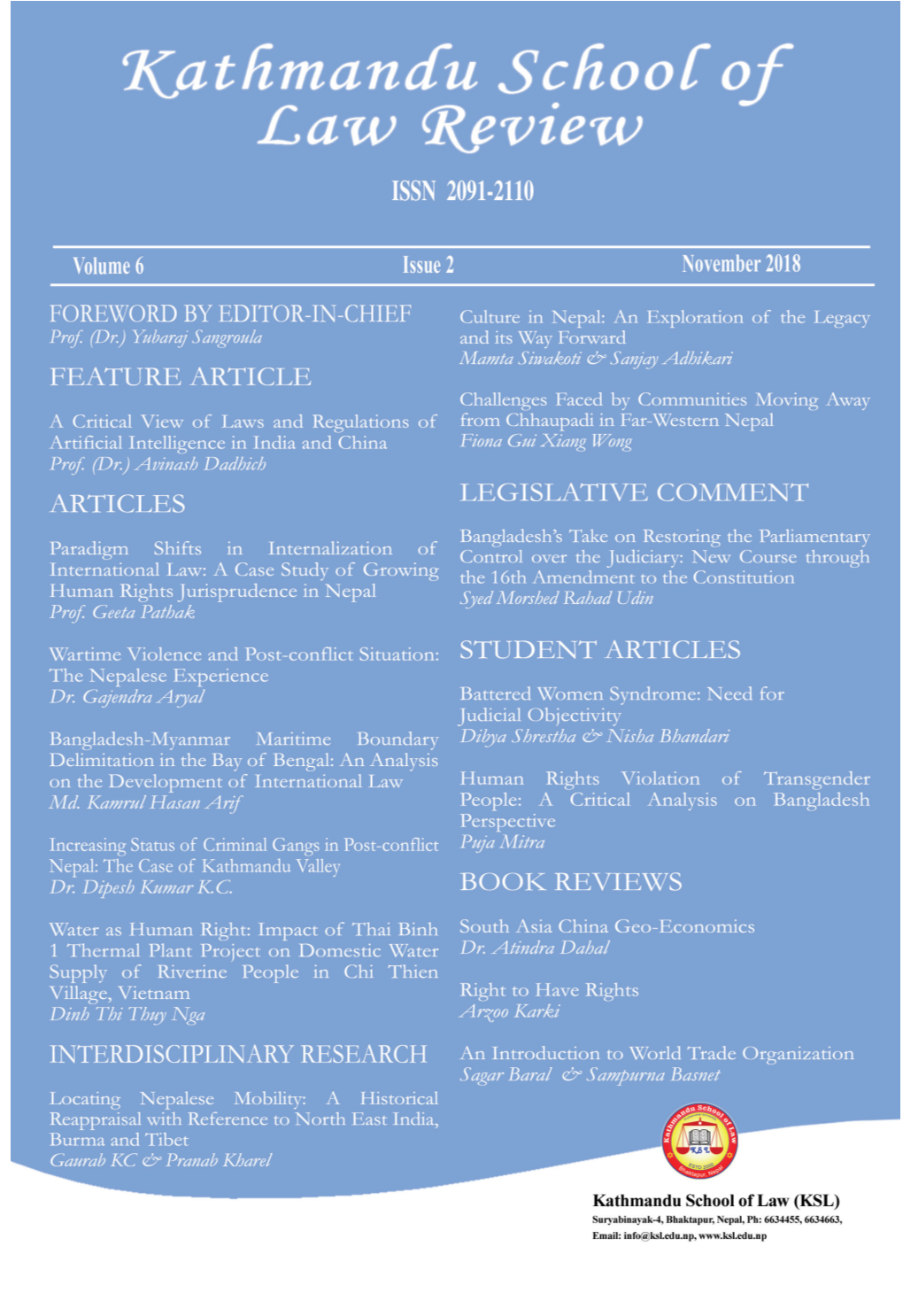 Paradigm Shifts in Internalization of International Law: a Case Study of Growing Human Rights Jurisprudence in Nepal Prof