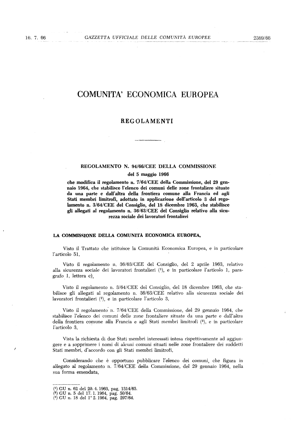 Comunità' Economica Europea