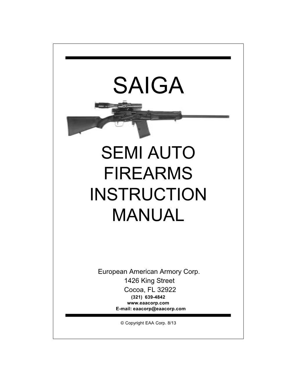 Semi Auto Firearms Instruction Manual