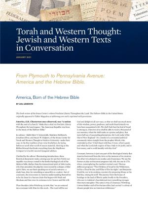 Torah and Western Thought: Jewish and Western Texts in Conversation