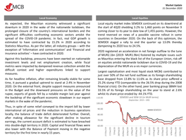 Local Equity Market Index SEMDEX Continued on Its Downtrend at The