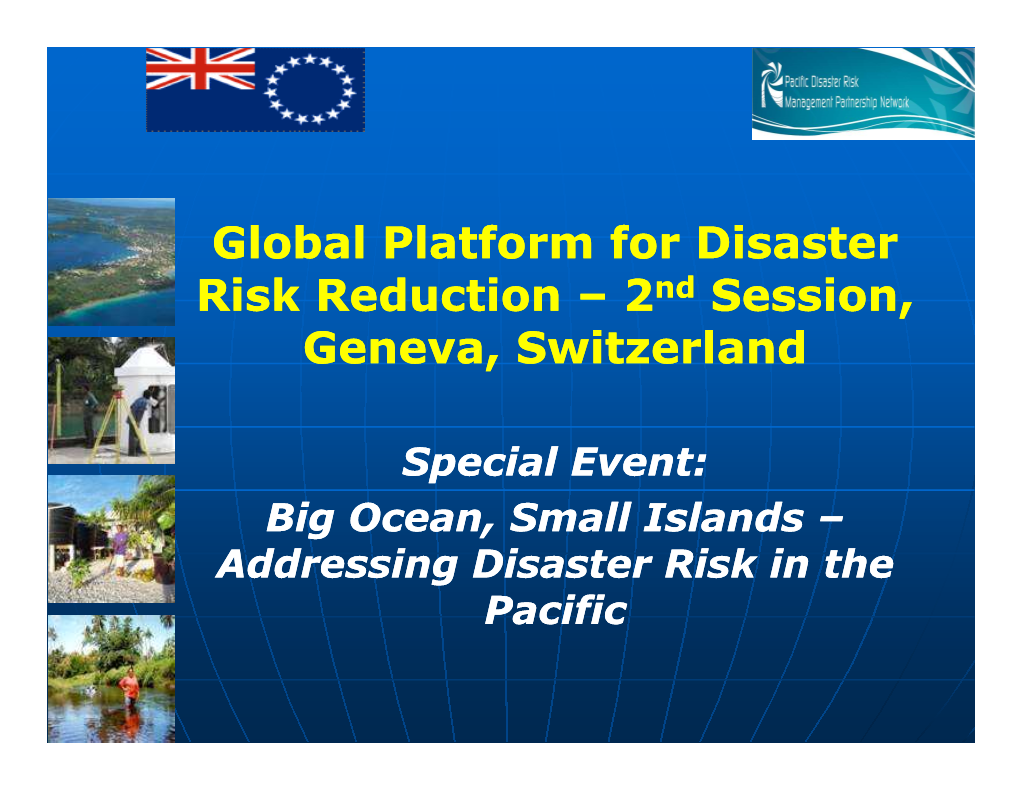 Integrating DRR &CCA in the Cook Islands