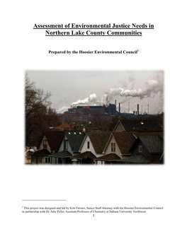 Assessment of Environmental Justice Needs in Northern Lake County Communities