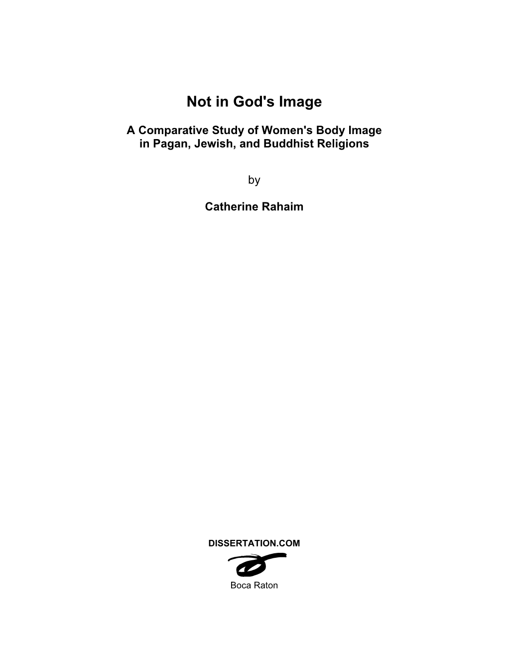 Not in God's Image