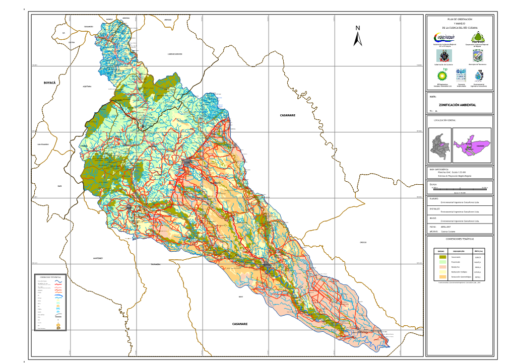 Zonificación Ambiental Cuenca Hidrográfica Río Cusiana