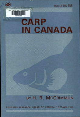 Carp in Canada the Carp, Ci'prinll.^ Curpio - H"P