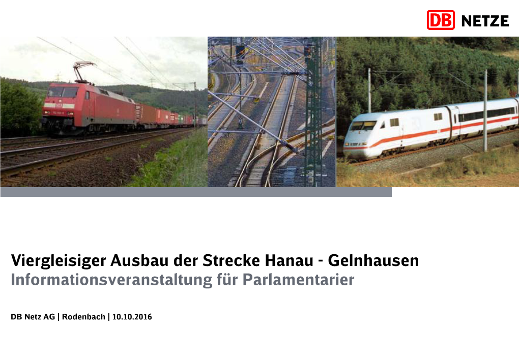 Viergleisiger Ausbau Der Strecke Hanau - Gelnhausen Informationsveranstaltung Für Parlamentarier